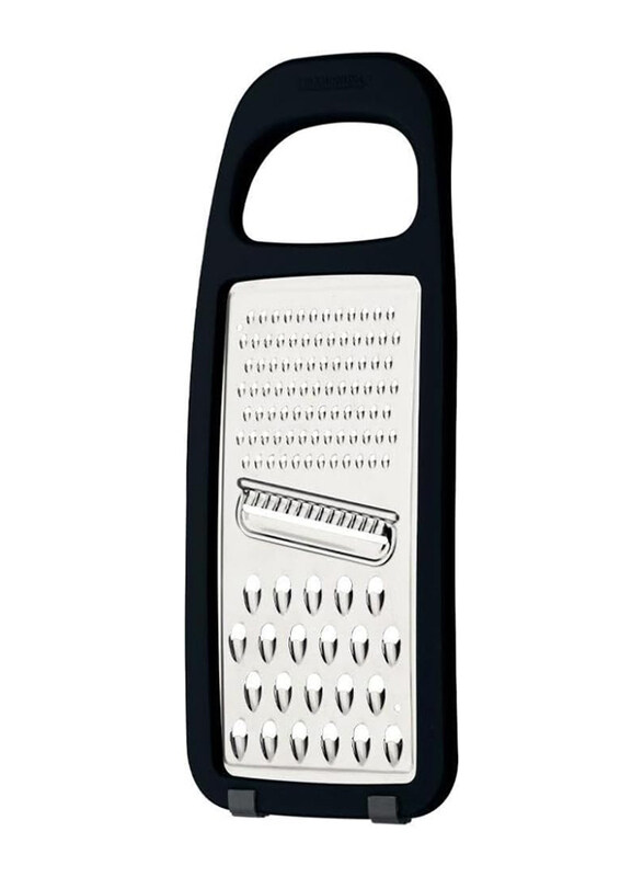 

Tramontina Utilita Stainless Steel Grater with ABS Handle & Black Rubber Holder, Silver/Black