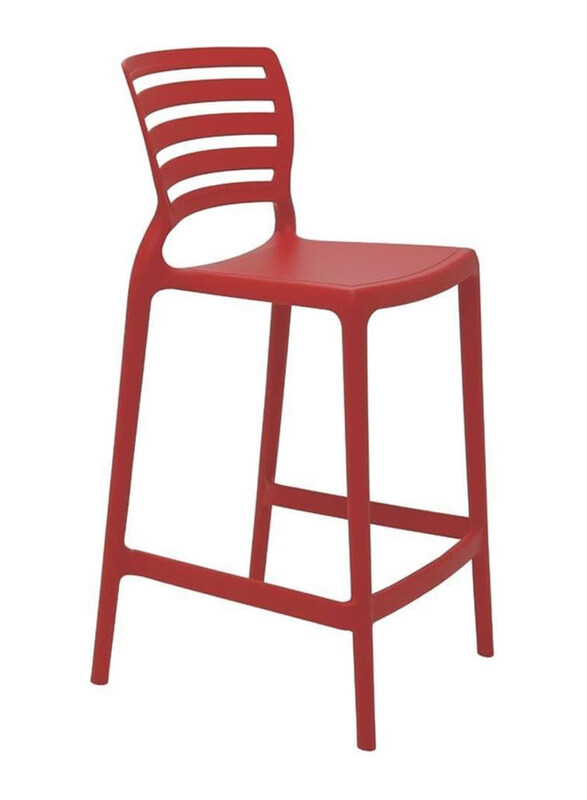 

Tramontina Sofia High Home Polypropylene & Fiberglass Chair, Red