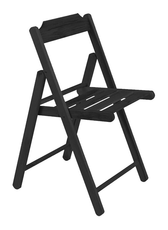 

Tramontina Beer Teak Wood Foldable Chair Tobacco Furniture, Black