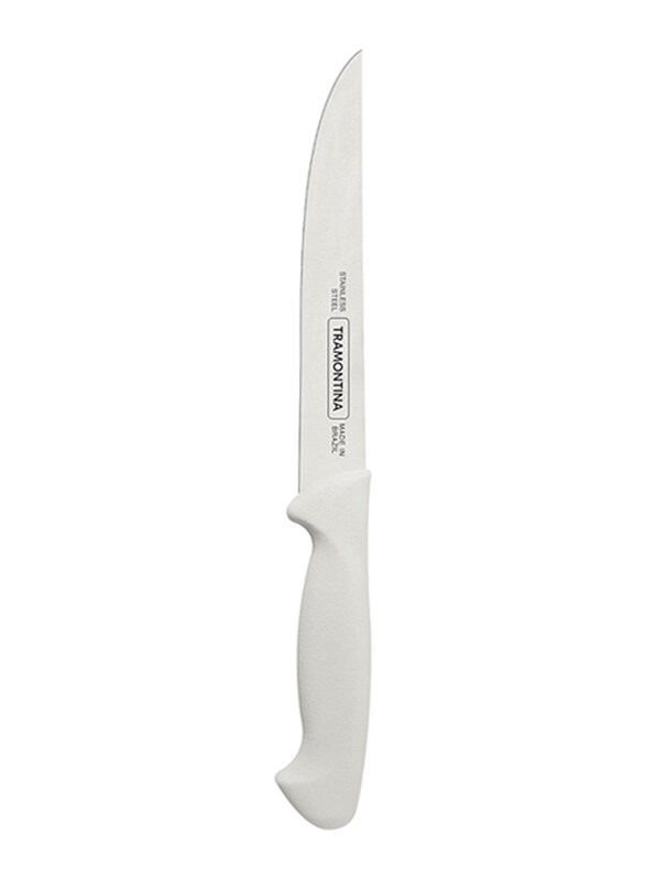 

Tramontina 6-inch Premium Boning Knife with Stainless Steel Blade and Polypropylene Handle with Antimicrobial Protection, 24474186, Silver/White