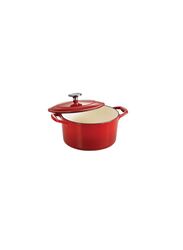 Tramontina 3.5qt Enamelled Cast-Iron Round Dutch Oven, Red