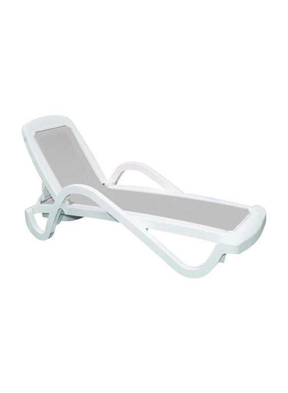 

Tramontina Cancun Polypropylene Sunlounger, Grey/White