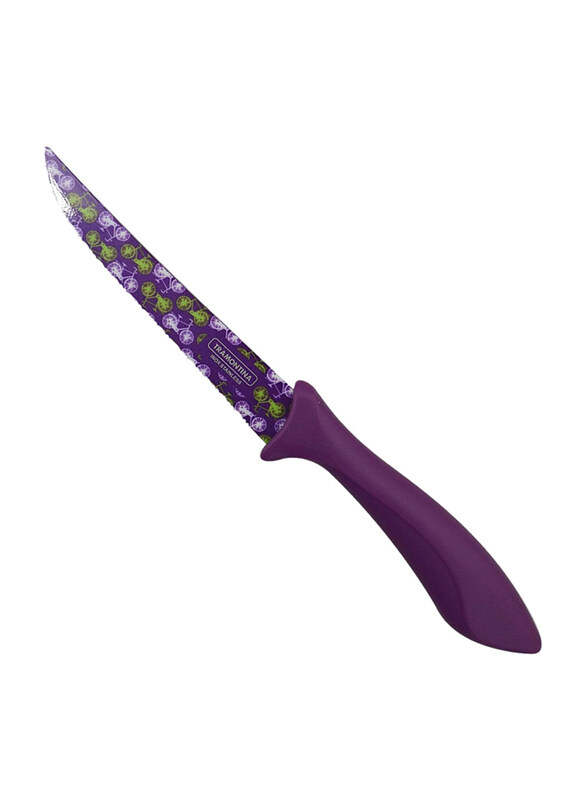 

Tramontina 5-Inch Colorcut Utility Knife with Stainless Steel Decorated Blade and Polypropylene Handle, 23031195, Purple