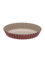 Tramontina 24cm Aluminium Round Tart Mould Tray, 1.6 Litre, Red