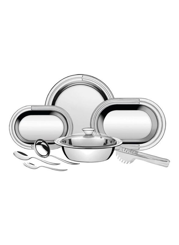 Tramontina 8-Piece 34cm Stainless Steel Serving Set, Silver