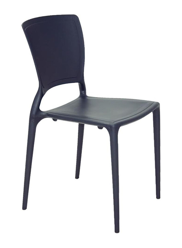 

Tramontina Sofia Polypropylene & Fiberglass Chair with Closed Backrest, Graphite