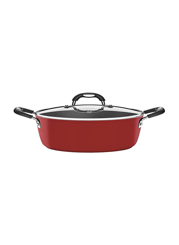 

Tramontina 24cm 4.5L Monaco Induction Aluminum Round Casserole, 28705724, Red