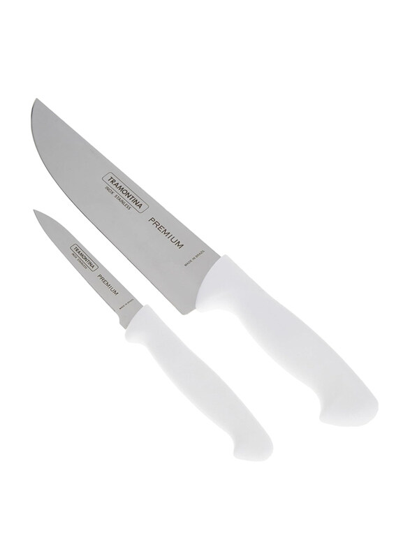 

Tramontina 2-Piece Premium Knife Set, 24499816, Silver/White