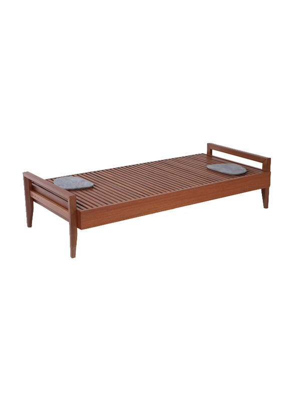 

Tramontina Mood Table in FSC Certified Brazilian Jatoba Wood With Low Armrests and Soapstone, Brown