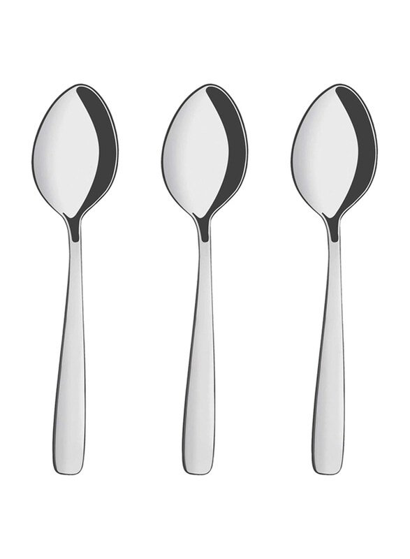 

Tramontina Amazona 3-Piece Stainless Steel Dessert Spoons with High Gloss Finish, 66960045, Silver