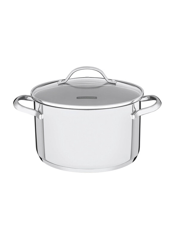 

Tramontina Una 16cm 1.8L Stainless Steel Deep Round Casserole with Tri-Ply Bottom, 62284160, Silver