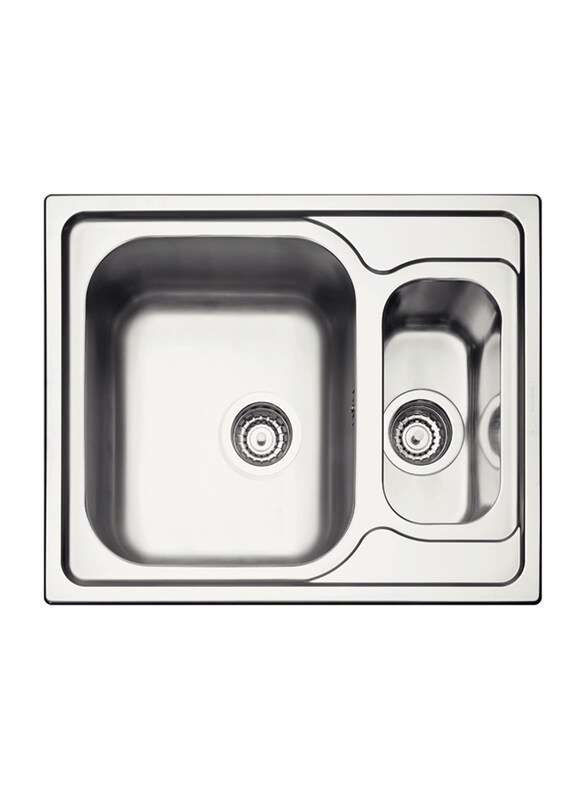 

Tramontina 0.7mm Satin Finish Stainless Steel Indoor Kitchen Sink with Valve & Strainer, AISI 304, 3 inch, Silver