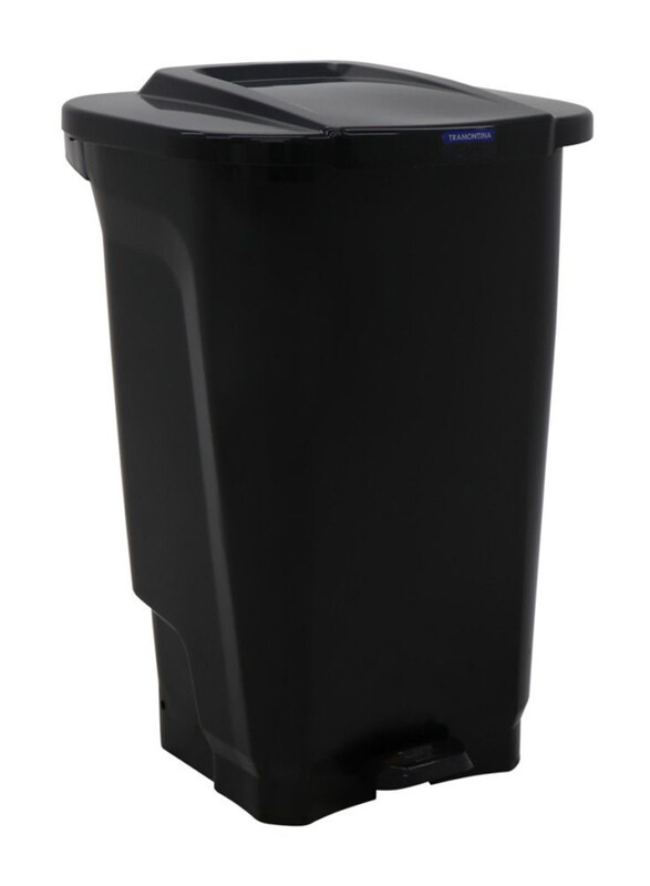 

Tramontina T-Force Polypropylene Trash Bin, 100 Liter, Black