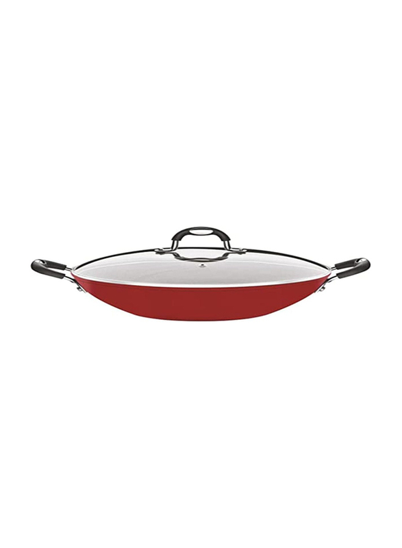 

Tramontina 32cm 4.5L Monaco Induction Aluminum Round Saute Pan, 28708732, Red