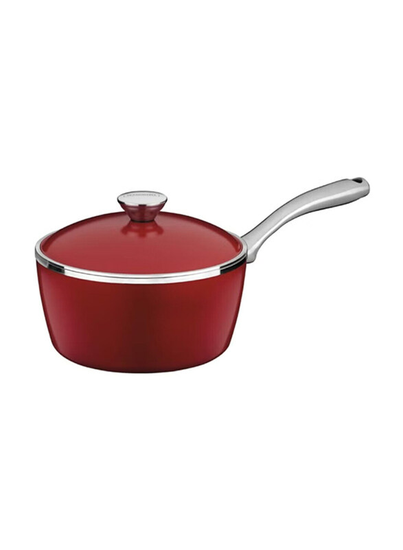 

Tramontina 20cm Lyon Forged Aluminium Saucepan with Interior Starflon High Performance PFOA Free Non-stick Coating, 20941720, Red