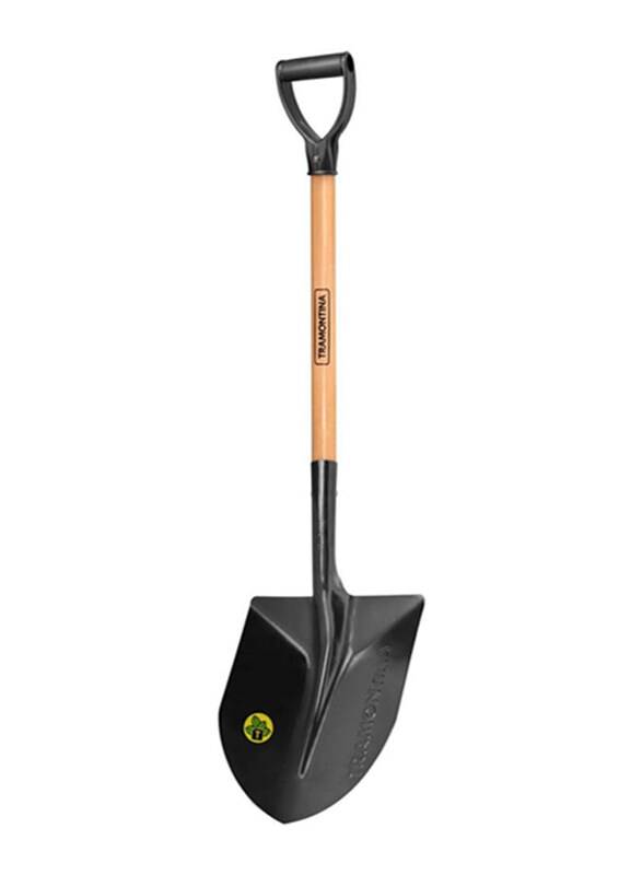 

Tramontina Round Mouth Shovel with Wood Handle, Beige/Black