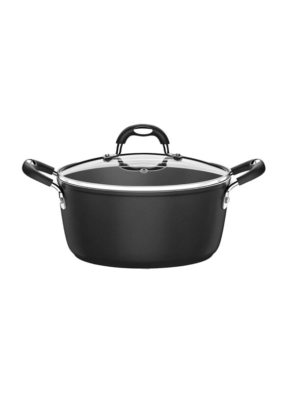 

Tramontina 20cm 2.6L Monaco Induction Aluminum Round Casserole, 28705020, Black