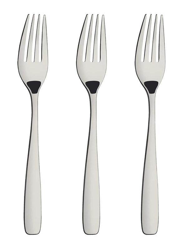 

Tramontina Amazona 3-Piece Stainless Steel Dessert Forks with High Gloss Finish, 66960055, Silver
