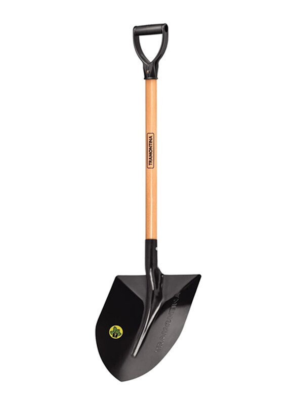 

Tramontina Round Mouth Shovel with 71cm Wood Handle, Beige/Black