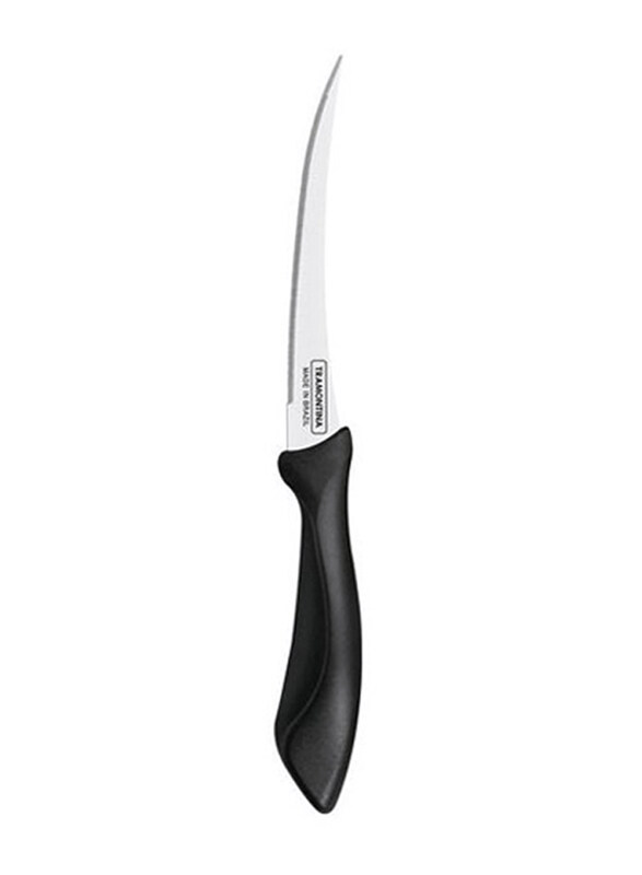 

Tramontina Affilata 5-inch Stainless Steel Tomato Knife with Polypropylene Handle, 23657105, Black/Silver