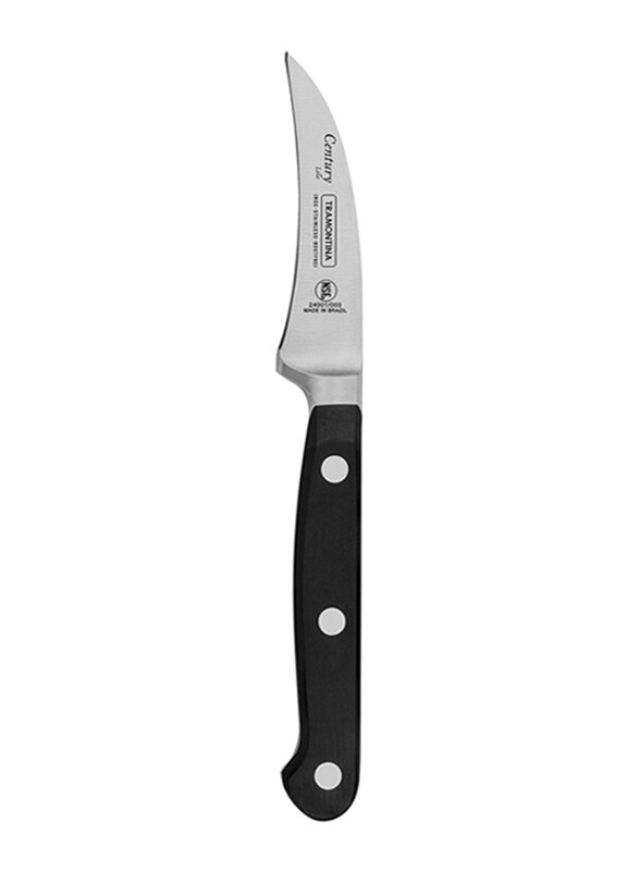 

Tramontina Century 3-inch Stainless Steel Peeling Knife with Polycarbonate Handle, 24001103, Black/Silver