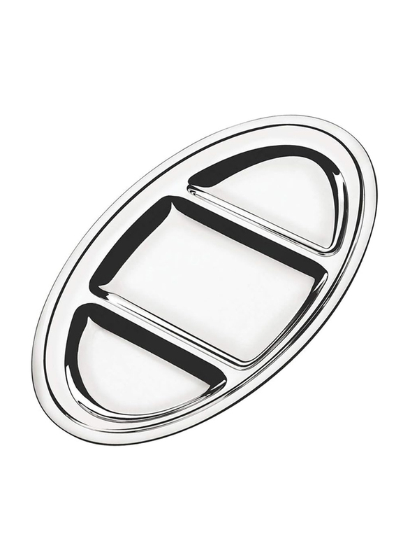 

Tramontina Stainless Steel Triple Compartment Dish Server, Silver