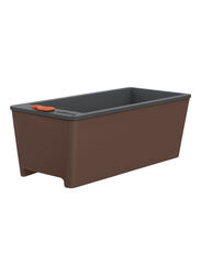 Tramontina Polypropylene Self-Watering Planter, Brown/Black