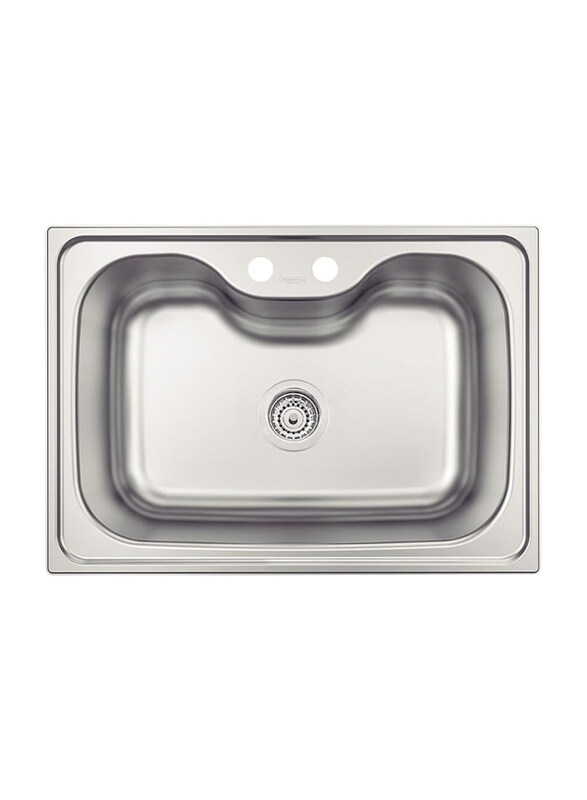 

Tramontina Morgana 60 FX Satin Finish Stainless Steel Inset Sink with Valve, Silver