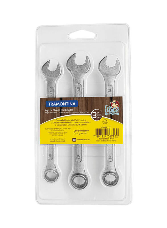 Tramontina 3-Piece Wrench Set, Silver