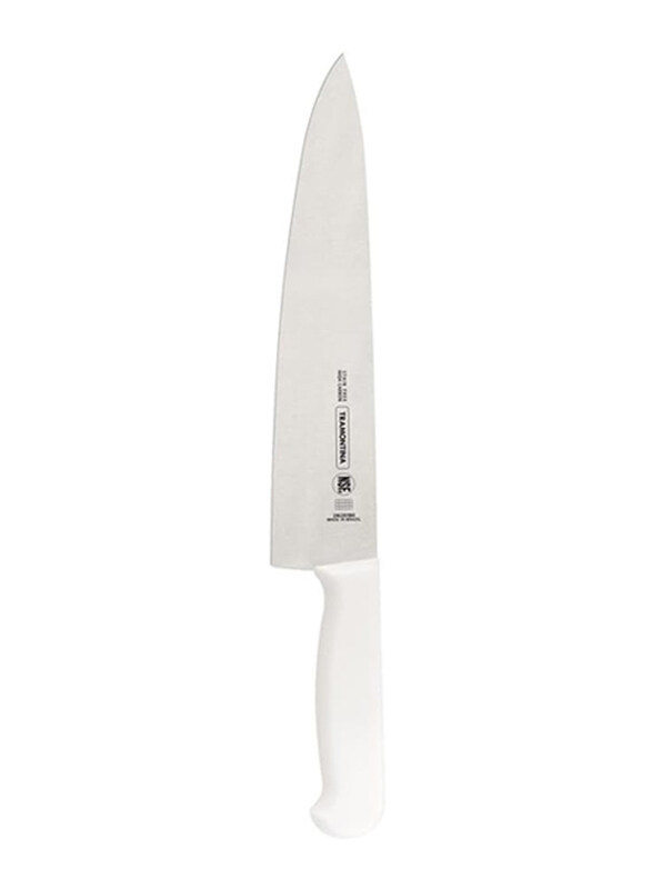 

Tramontina 10-inch Professional Stainless Steel Blade & Polypropylene Handle with Antimicrobial Protection Meat Knife, 24620080, White