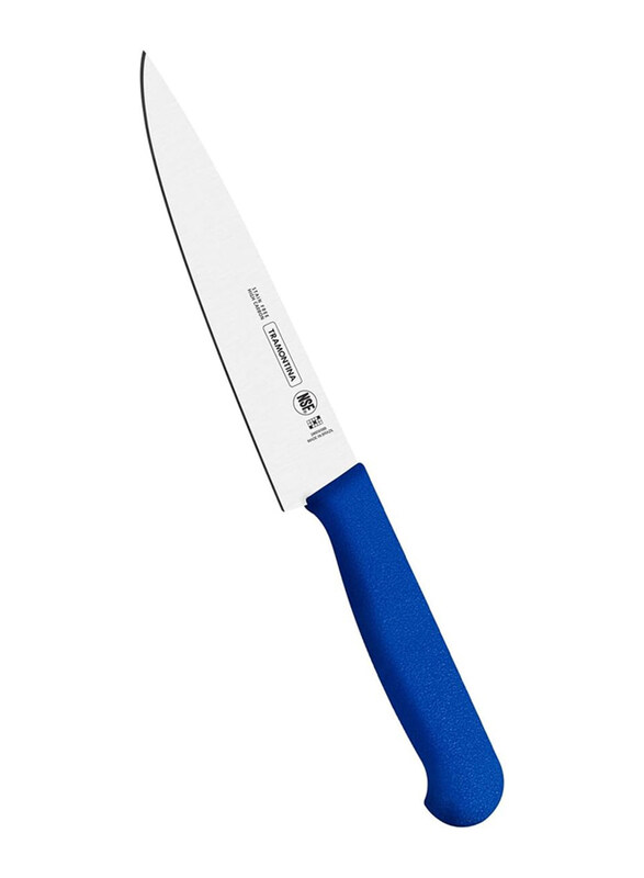 

Tramontina 8-inch Professional Meat Knife with Stainless Steel Blade and Polypropylene Handle with Antimicrobial Protection, TAA_24620018_BLE, Blue/Si