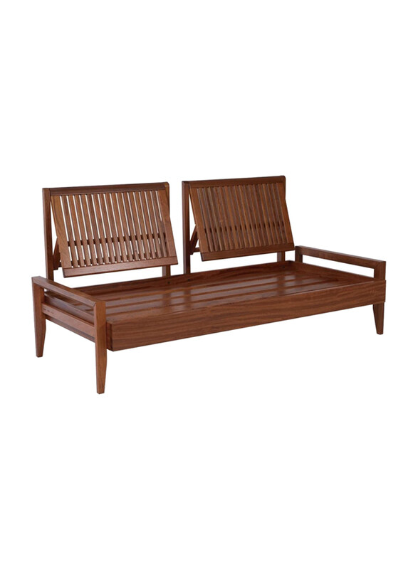 

Tramontina Mood Sofa in FSC Certified Brazilian Jatoba Wood With Low Armrests, Brown