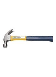 Tramontina 16oz Fiber Handle Claw Hammer, Silver/Blue/Yellow
