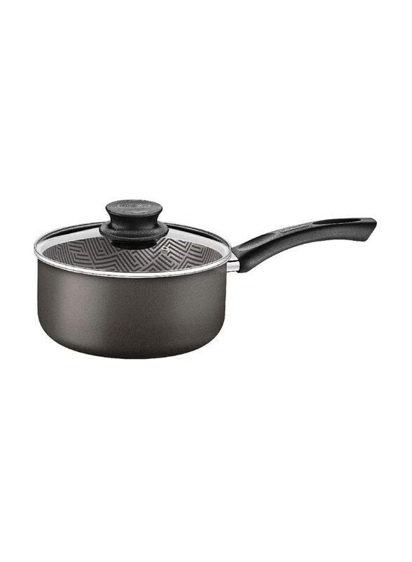 

Tramontina 22cm Graphite Aluminium Saucepan with Internal PFOA Free Non-stick Coating, 20525322, Black