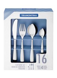 Tramontina 16-Piece Stainless Steel Flatware Set, Silver