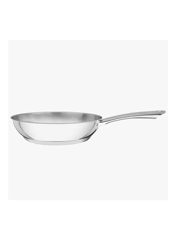 Tramontina 24cm Stainless Steel Round Frying Pan, 2.10 Litre, Silver