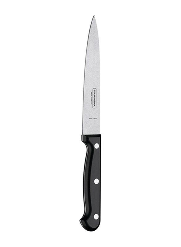 

Tramontina Ultracorte 6-inch Stainless Steel Utility Knife with Polypropylene Handle, 23860106, Black/Silver