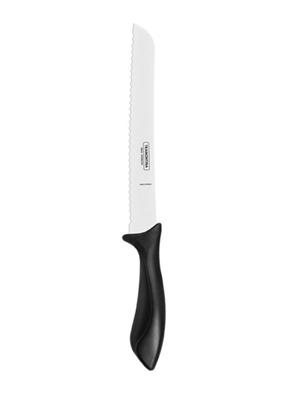 

Tramontina Affilata 8-inch Stainless Steel Bread Knife with Polypropylene Handle, 23652108, Black/Silver