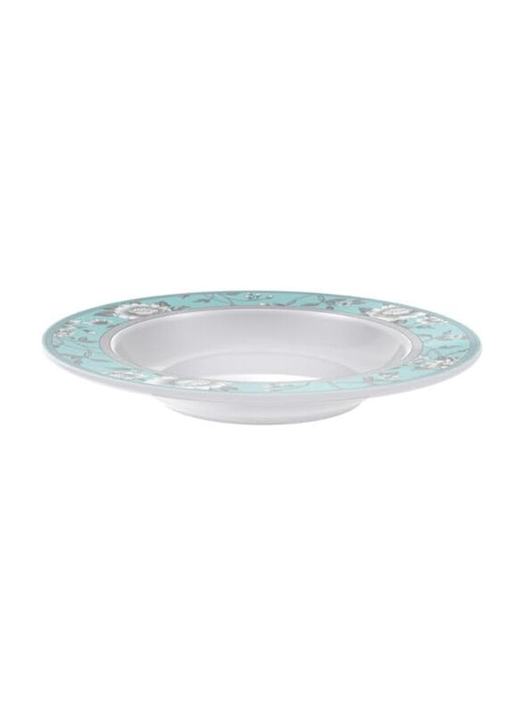 

Tramontina 23cm Helen Porcelain Decorated Deep Plate, Green/White