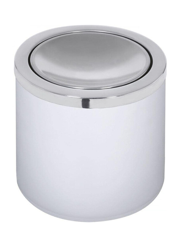 

Tramontina Polypropylene Bucket Bin with Stainless Steel Swing Lid, 5 Liter, White