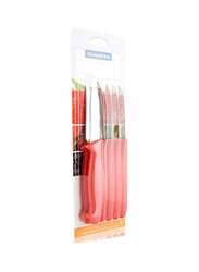 Tramontina 3-inch Diamant Paring Knife Set, 6-Pieces, Red/Silver