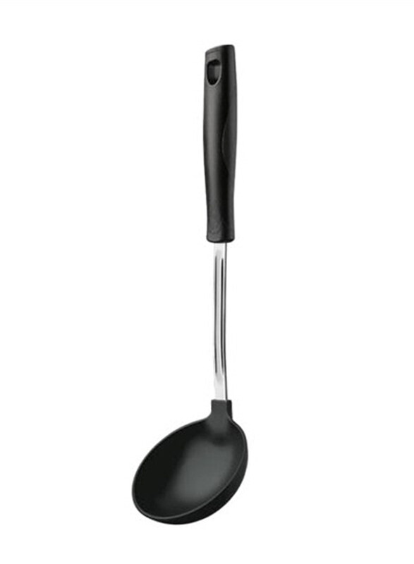 

Tramontina Easy Nylon Ladle with Stainless Steel Shank and Black Polypropylene Handle, Black