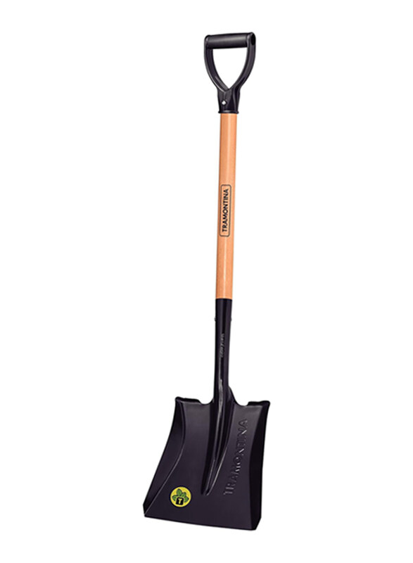 

Tramontina Square Mouth Shovel with 71cm Wood Handle, Beige/Black