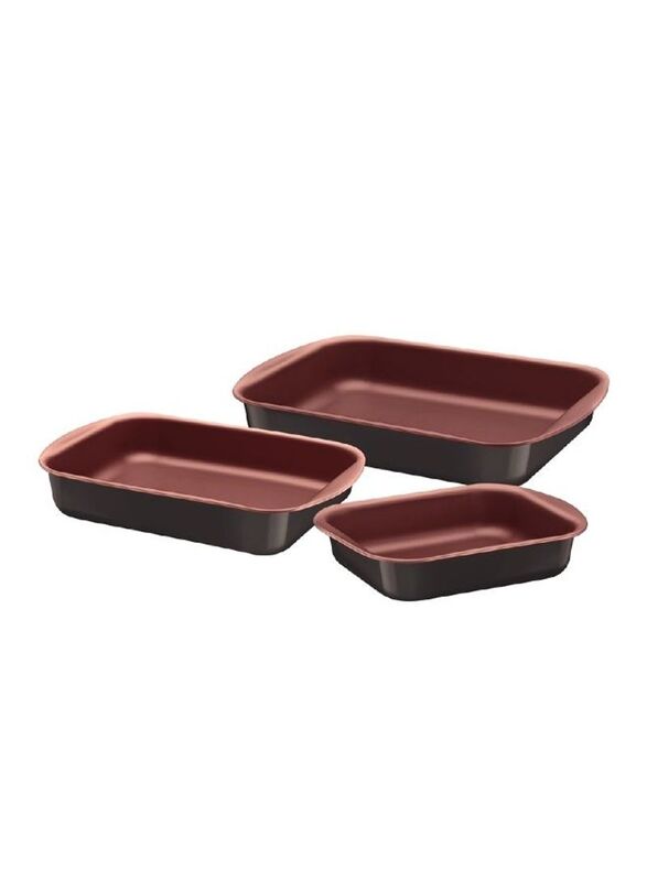 Tramontina 3-Piece Roasting Pan Set, Red