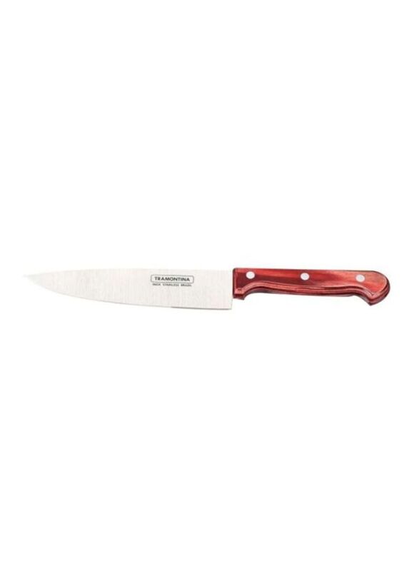 Tramontina 7-Inch Stainless Steel Knife, Red/Silver