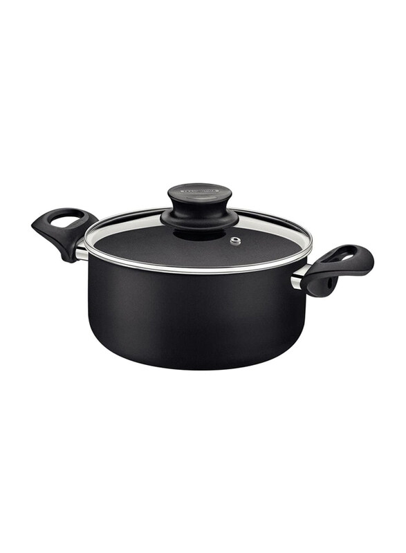 

Tramontina 24cm 4.9L Aluminum Round Casserole, 28552024, Black