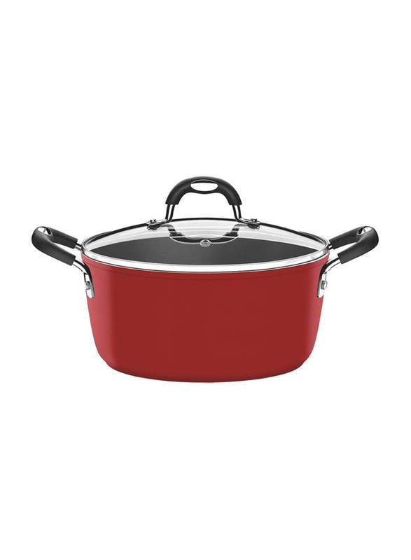 

Tramontina 20cm 2.6L Monaco Induction Aluminum Round Casserole, 10399/025, Red