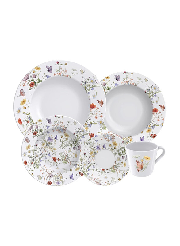 

Tramontina 20-Piece Ana Clara Decorated Porcelain Dinnerware Set, Multicolour