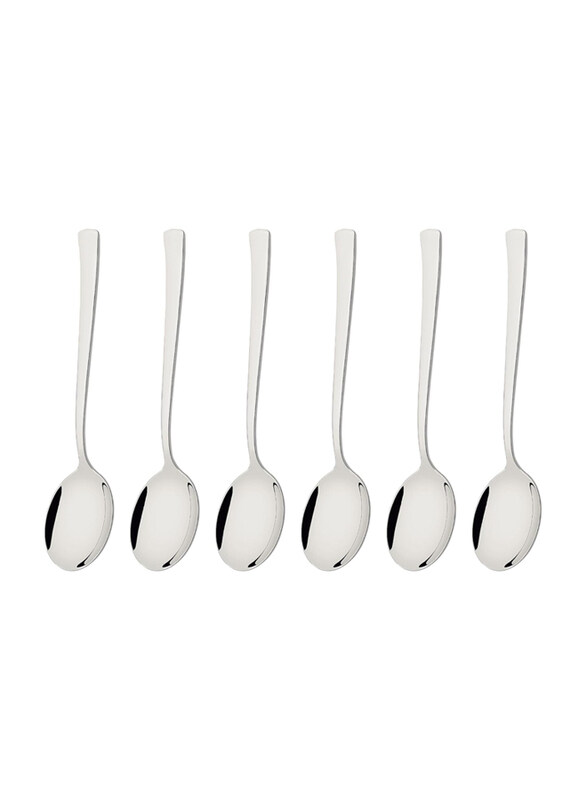 

Tramontina Oslo 6-Piece Stainless Steel Soup Spoon Set with Mirror Finish, 63985286, Silver