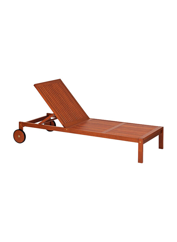 

Tramontina Terrazzo Fit Sunbed With Wheels in Brazilian Jatoba and Eco Blindage, Wood